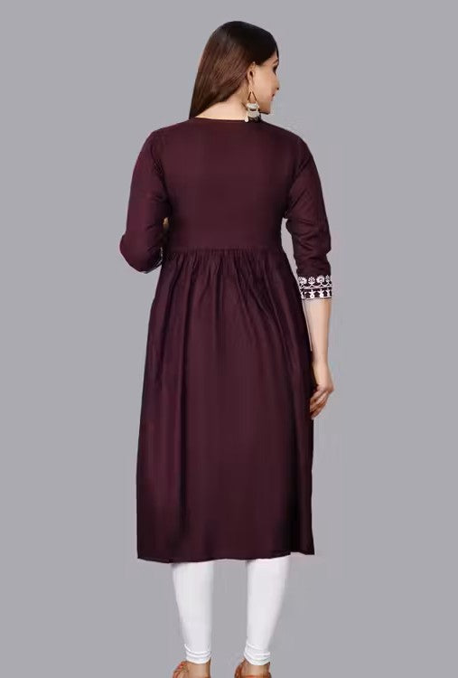 New Trendy Embroidery Gaithering Anarkali kurtis