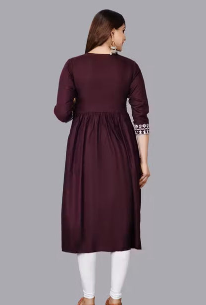 New Trendy Embroidery Gaithering Anarkali kurtis